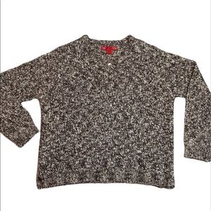 Skyr Marled V-Neck Sweater Size L